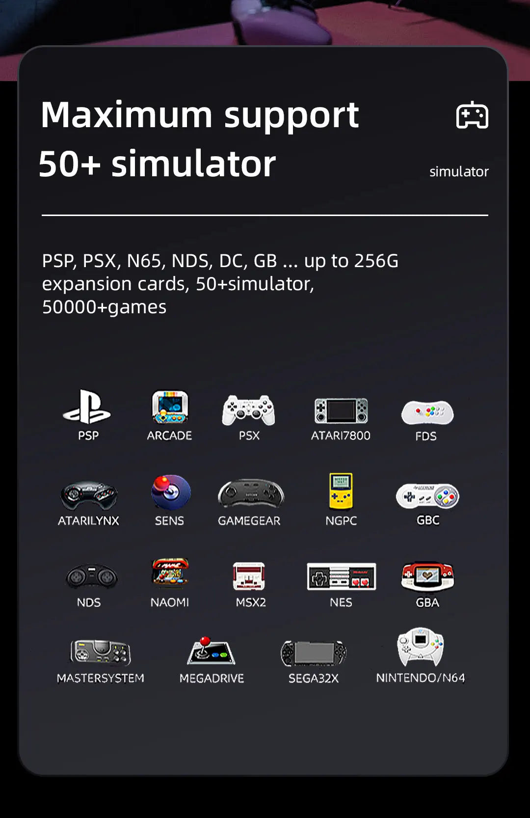 GD30 Game Stick 4K 64GB 20000 juegos sistema DX 2,4G inalámbrico Retro clásico consolas de videojuegos para PSP/PS1/NES