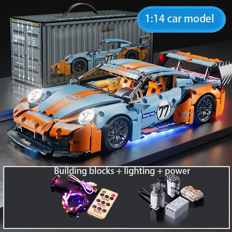 Juego de coches de bloques de construcción 1:14, juguete de construcción, diseño coleccionable, modelo de coche, Kit de construcción, coche deportivo a escala para niños, regalos para adultos
