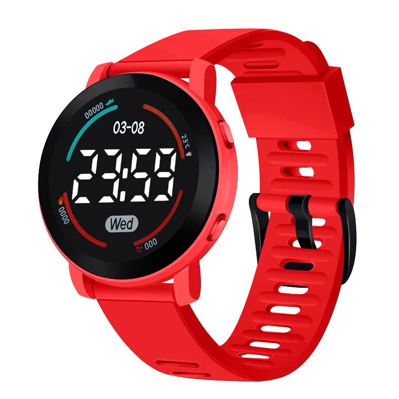 Reloj Digital LED Deportivo para Niños Resistente al Agua
