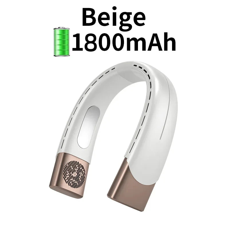 Ventilador de cuello portátil para exteriores, miniventilador eléctrico recargable por USB, sin aspas, 6000mAh, nuevo