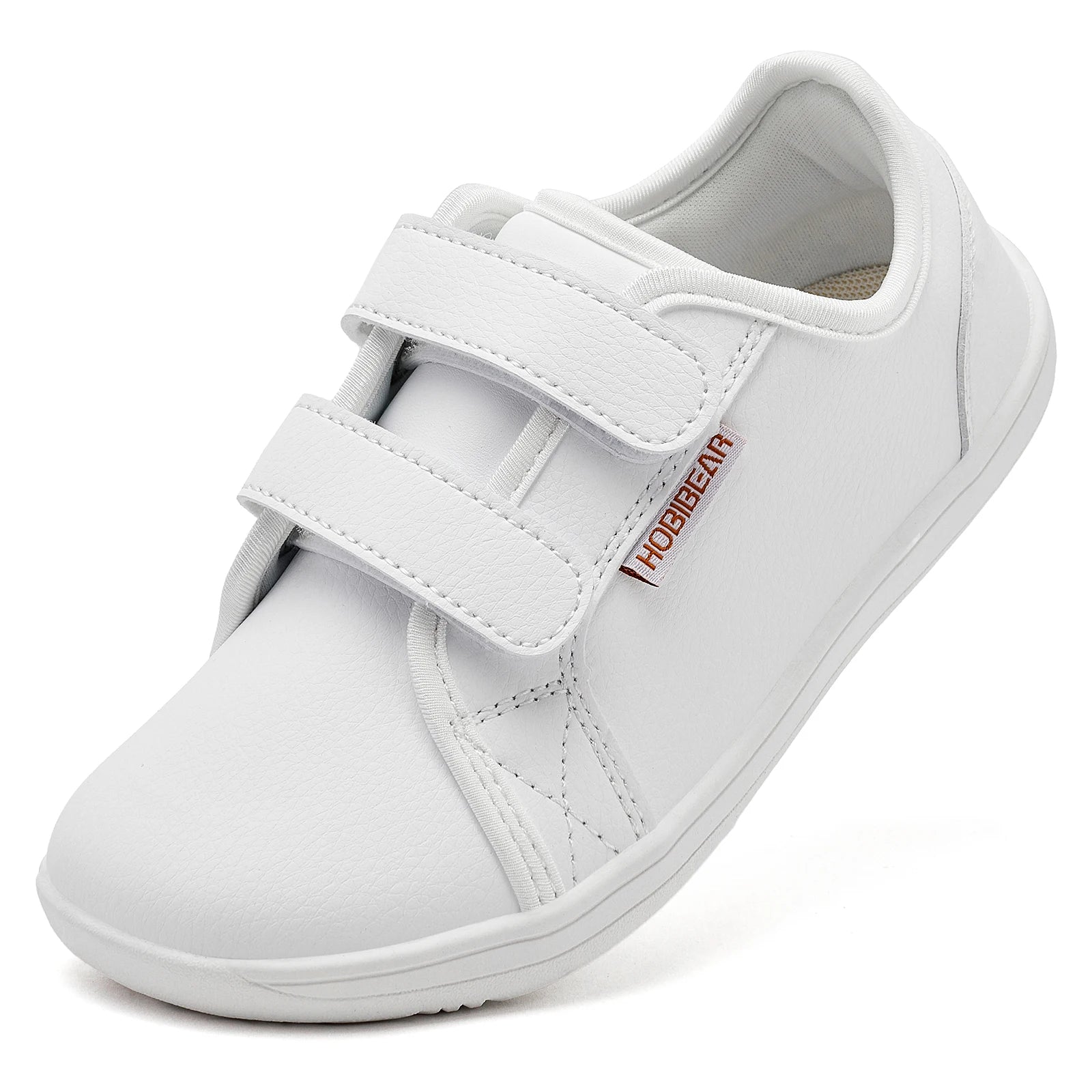 Zapatillas Descalzas para Niños HOBIBEAR |   Cierre de Gancho y Bucle |   Zapatos de punta ancha |   Zapatillas Deportivas Minimalistas Ligeras de Cuero Sintético