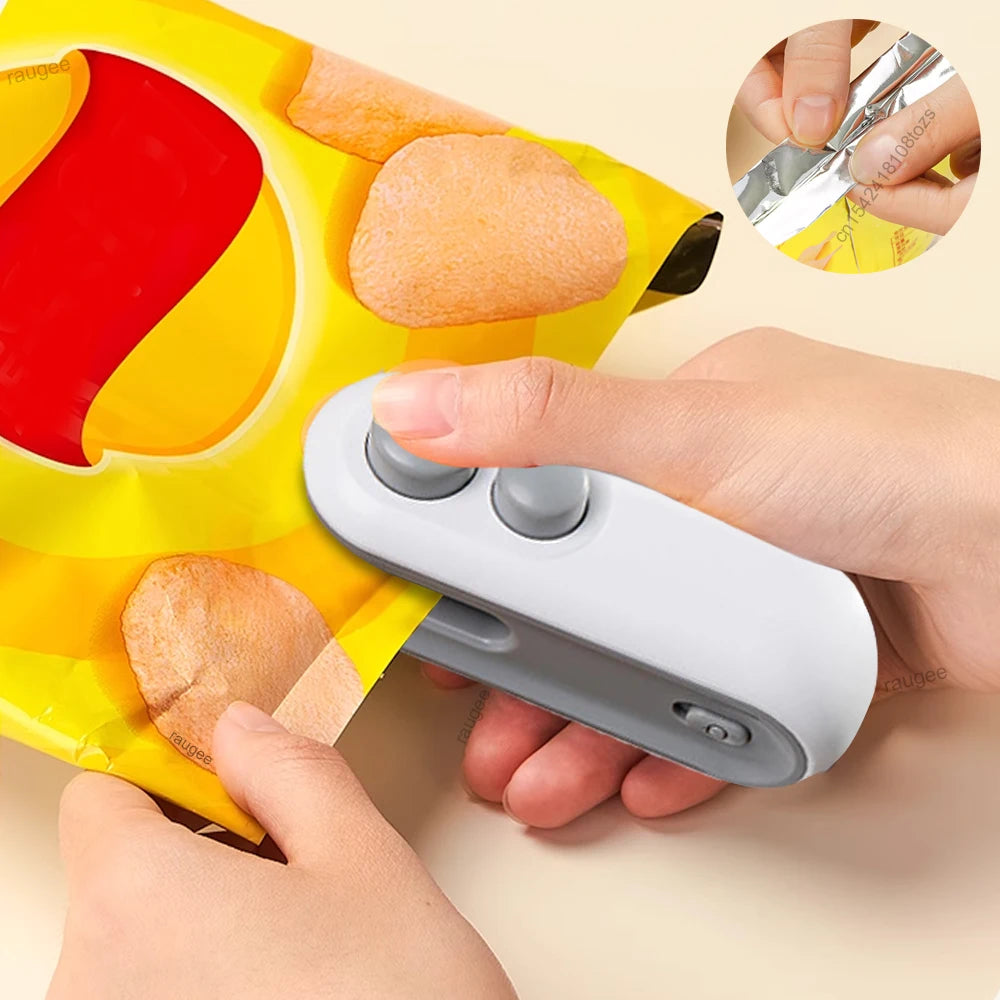 Mini selladora de bolsas recargable para conservar alimentos frescos