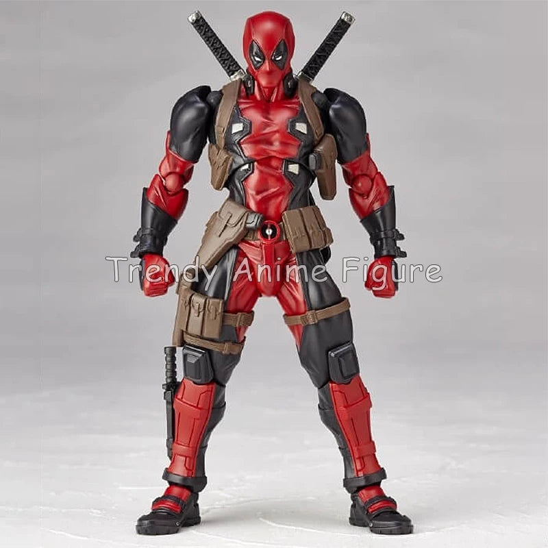 Figura de Acción Revoltech Deadpool, Kaiyodo Amazing Yamaguchi, Figuras de X-Men, Modelo de PVC de 16 cm, Muñeco de Wade Wilson Deadpool