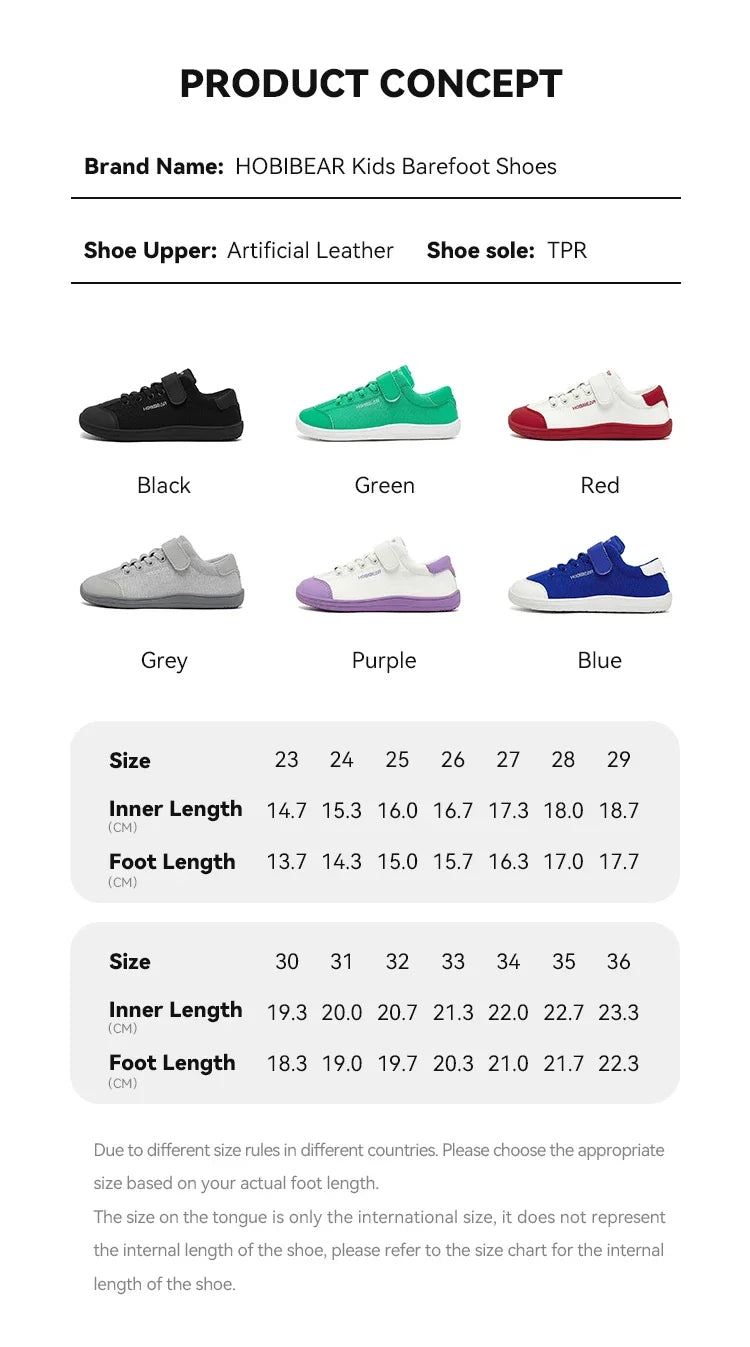 HOBIBEAR, zapatos descalzos para niños, punta ancha, zapatillas minimalistas para caminar con caída cero, zapatos casuales cómodos de cuero Artificial