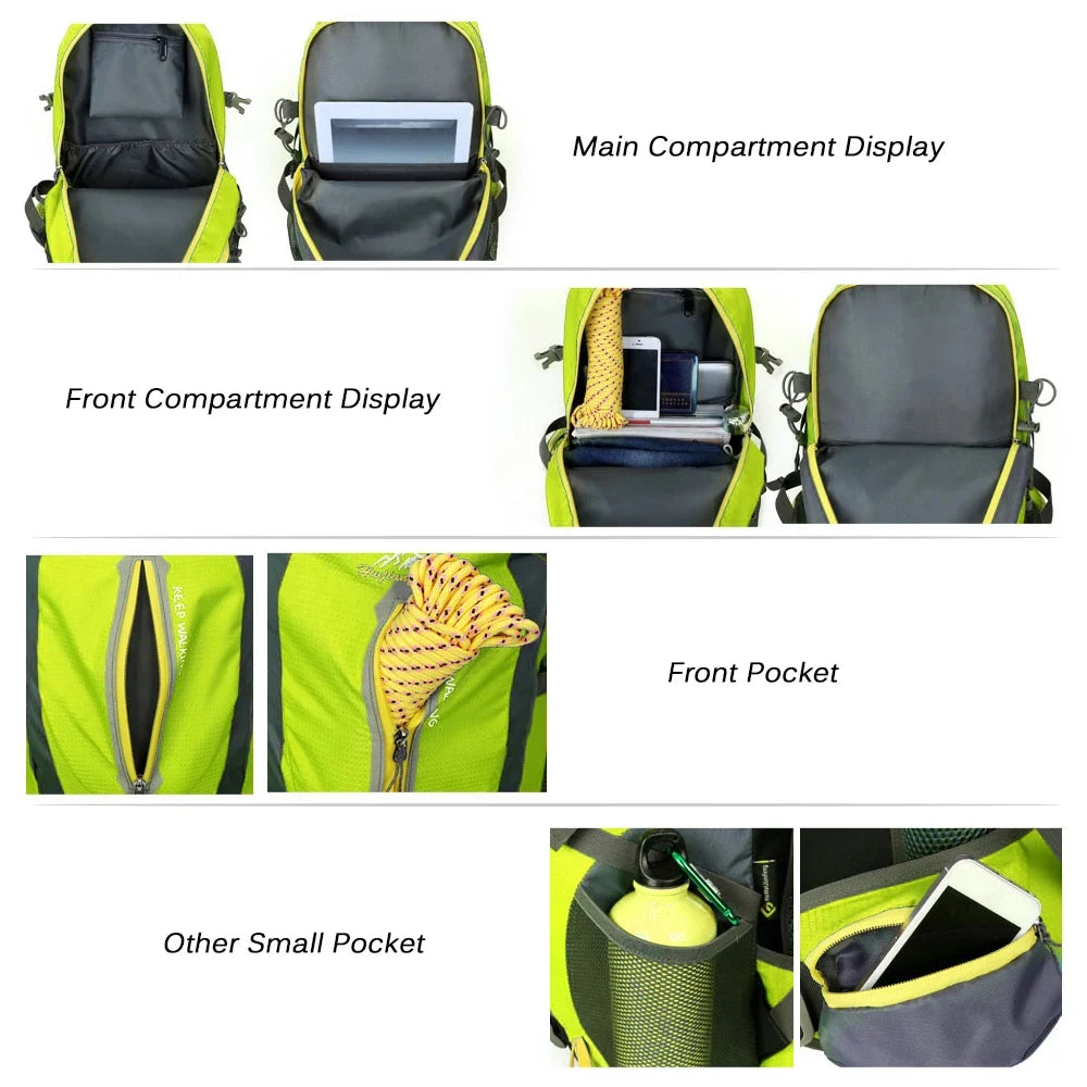 Mochila de Viaje para Camping, Senderismo, Portátil, Mochila de Trekking, Escalada, para Hombres y Mujeres, Suministros de Senderismo
