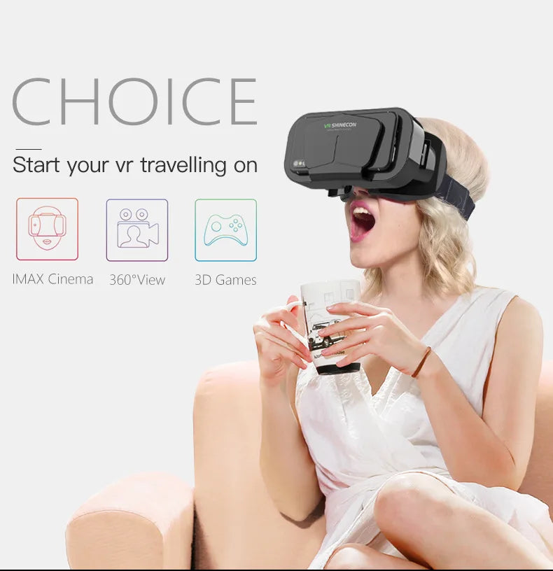 Gafas de realidad Virtual 3D VR, dispositivos de auriculares, lentes de casco, gafas inteligentes para teléfonos inteligentes, teléfono móvil, juego de visor Viar