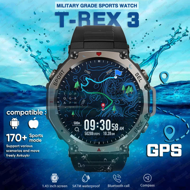 T-Rex 3 Ultra Reloj Inteligente Militar AMOLED
