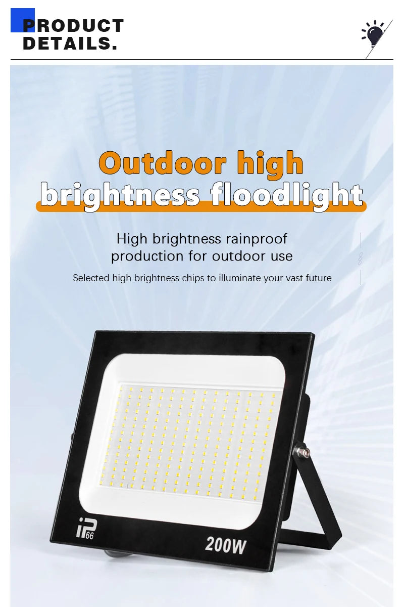 Reflector LED Exterior IP66 Impermeable para Jardín AC220V