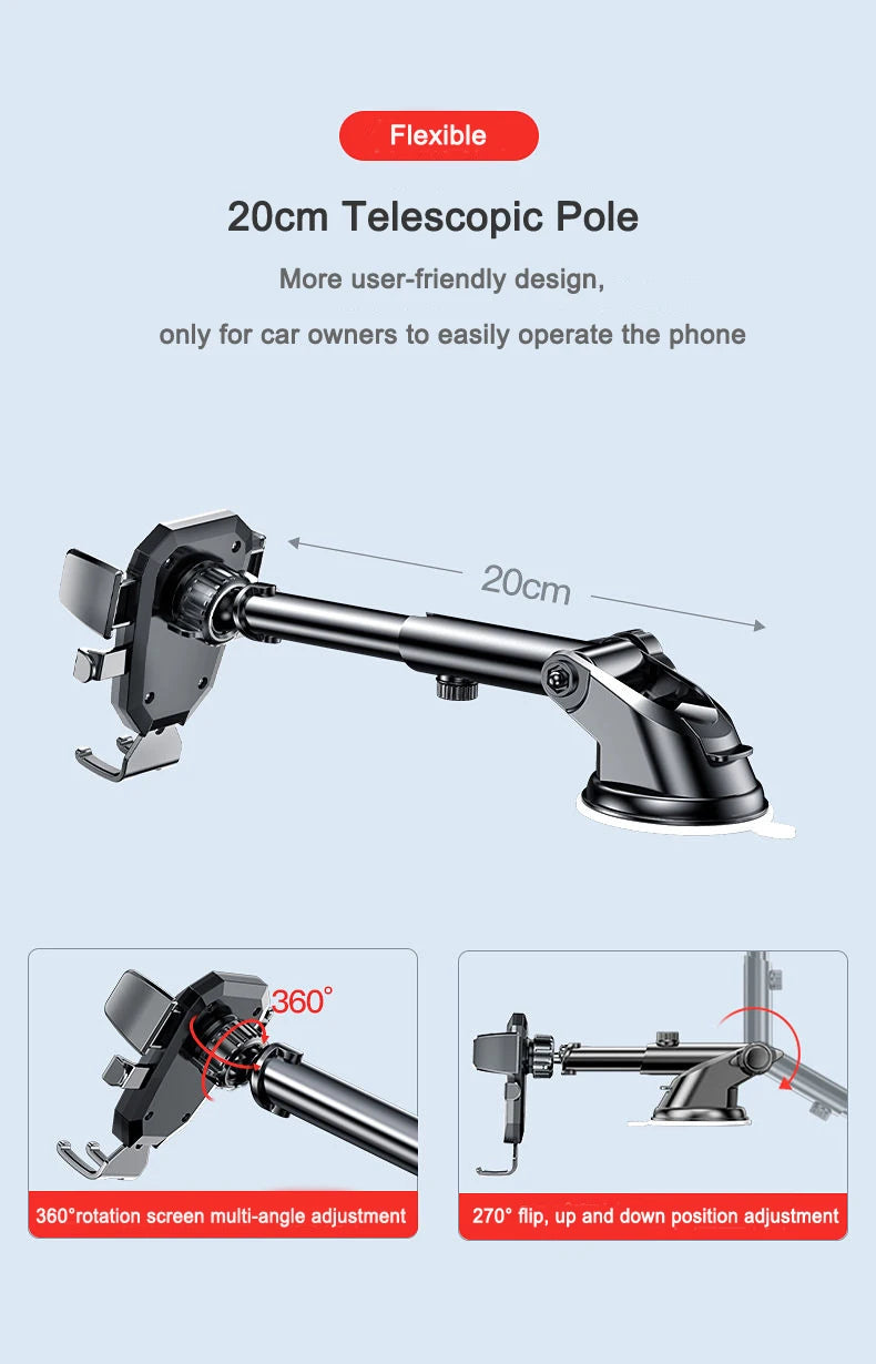 Soporte Universal para Celular en Auto 360° con Ventosa