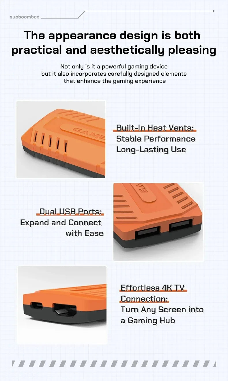 U36 - Mando de Videojuegos Retro Inalámbrico, Consola de Videojuegos para el Hogar, Entretenimiento en el Hogar, Más de 50000 Juegos, 128 GB, Regalos para Niños