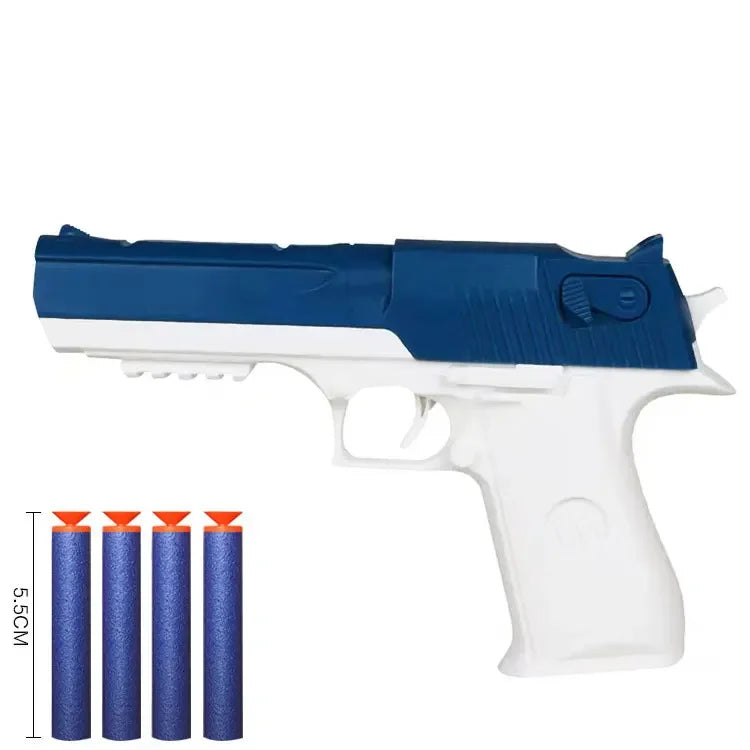 Pistolas de juguete para niños, pistola de plástico Manual, juguete de espuma para dardos, lanzador de modelo de tiro para niños y niñas, juegos al aire libre