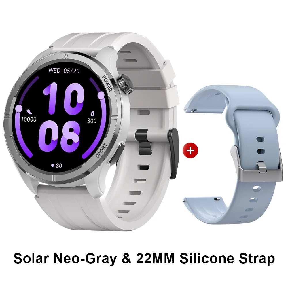 Reloj Inteligente Solar Neo con Pantalla HD, Control de Salud 24H y Llamadas