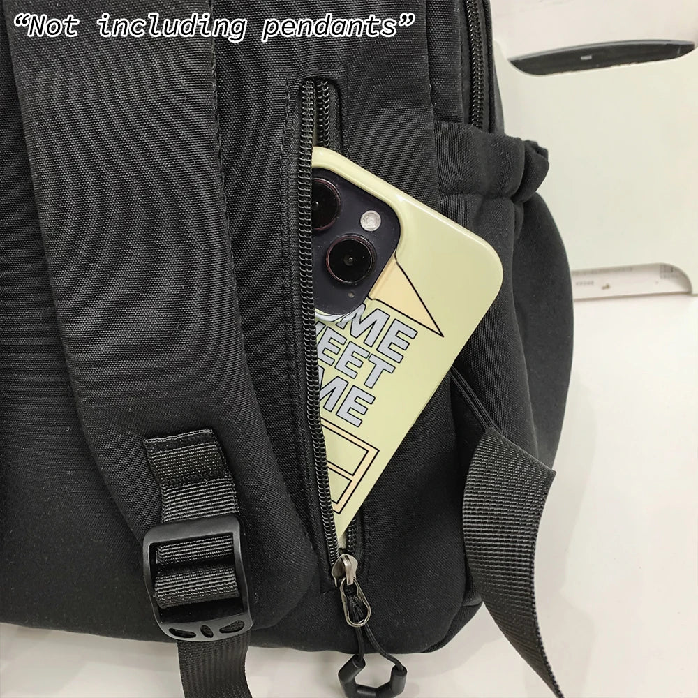 Mochila de Nailon de Gran Capacidad con Bolsillo Oculto, Mochila Escolar Resistente, Bolso Casual para Uso Diario y Viajes