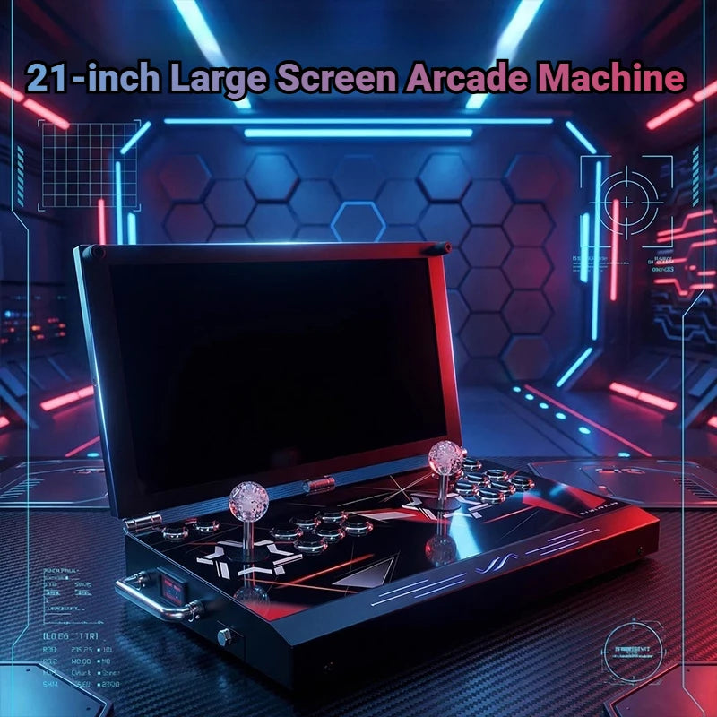 Consola de juegos para el hogar con pantalla grande de 21 pulgadas, juegos integrados de lucha para dos jugadores, sin retraso, consola de juegos Arcade Street Fighter, novedad de 2026