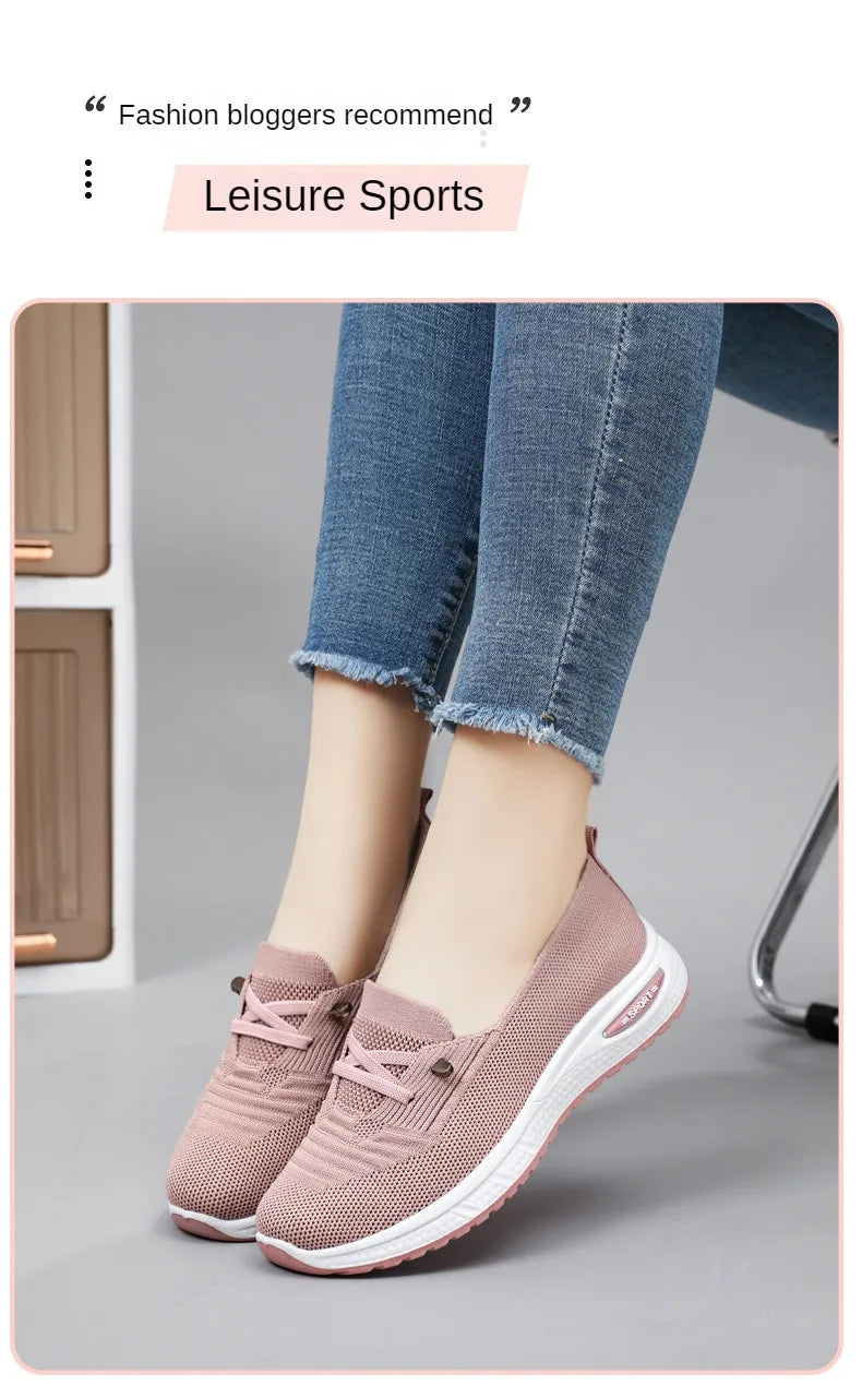 Zapatillas de Mujer Casual — Malla Transpirable, Suela Gruesa