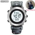 Reloj Digital Deportivo SHIYUNME con Brújula, Termómetro y LED Militar