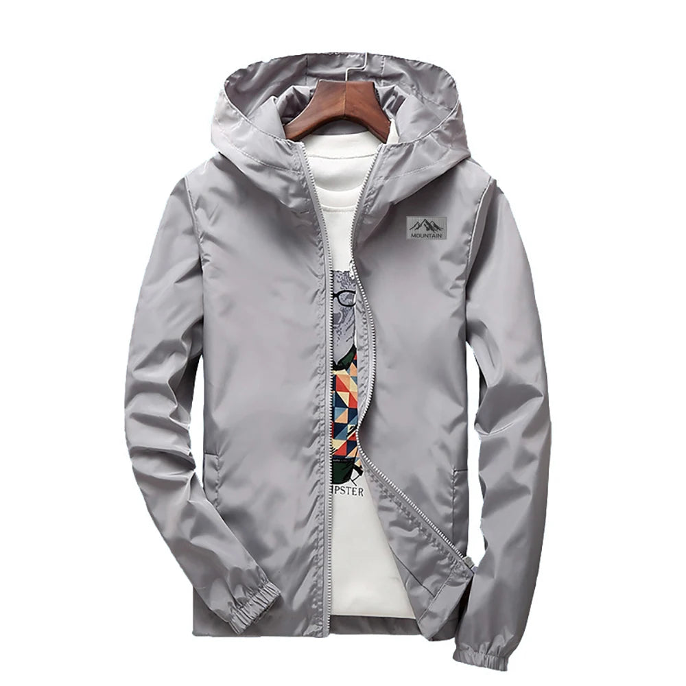 Chaqueta Cortavientos Deportiva con Cremallera para Hombre