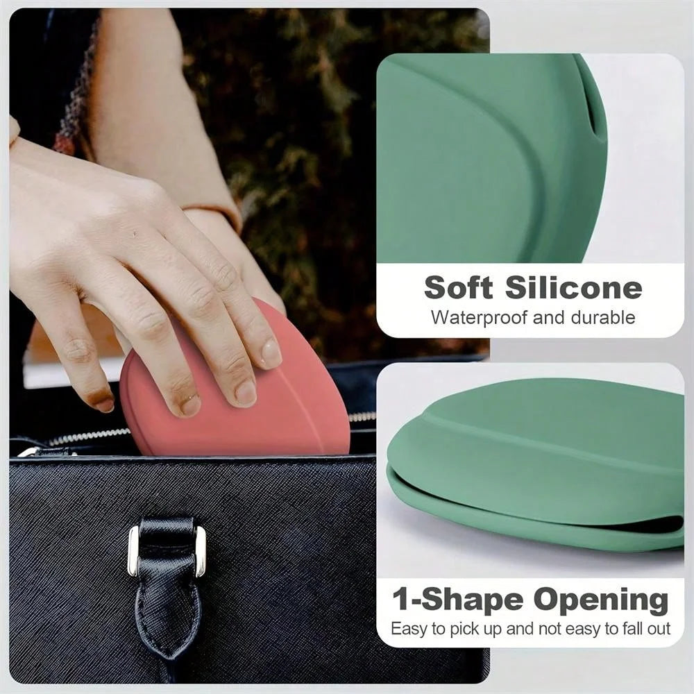 Bolsa de almacenamiento de auriculares de silicona, caja de almacenamiento de cable de datos de cable de auriculares portátil, accesorios de bolsa de cable de auriculares EVA, superventas