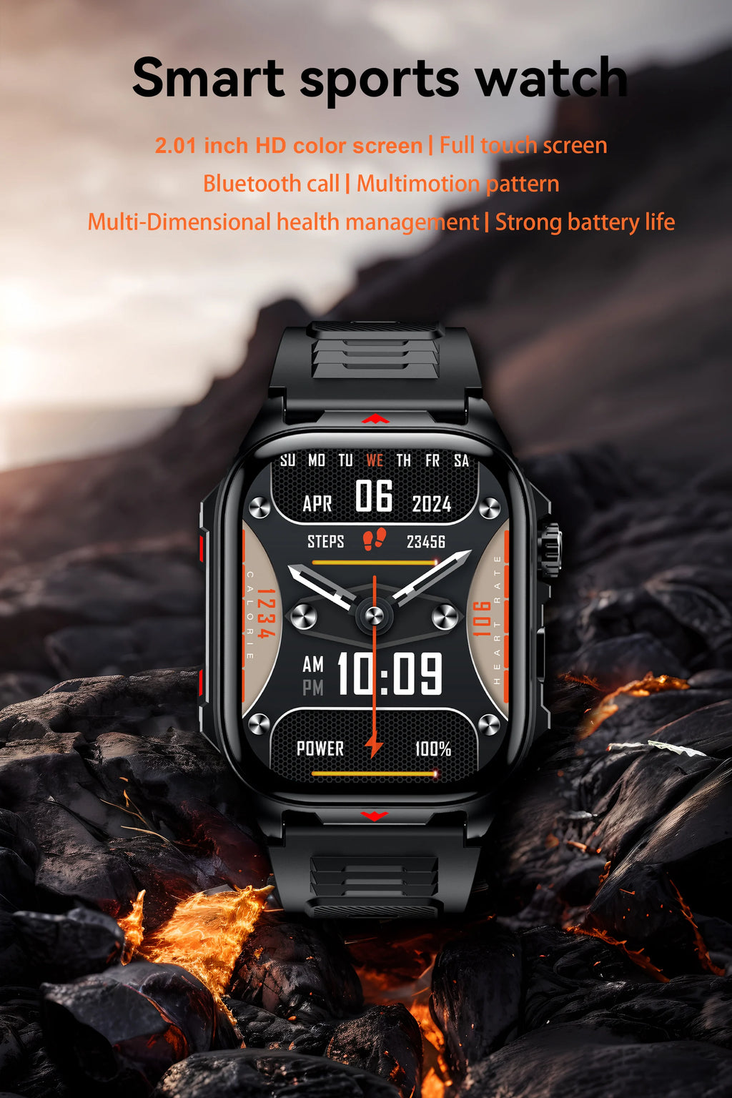 Reloj Inteligente Digital Ritmo Cardíaco Hombre