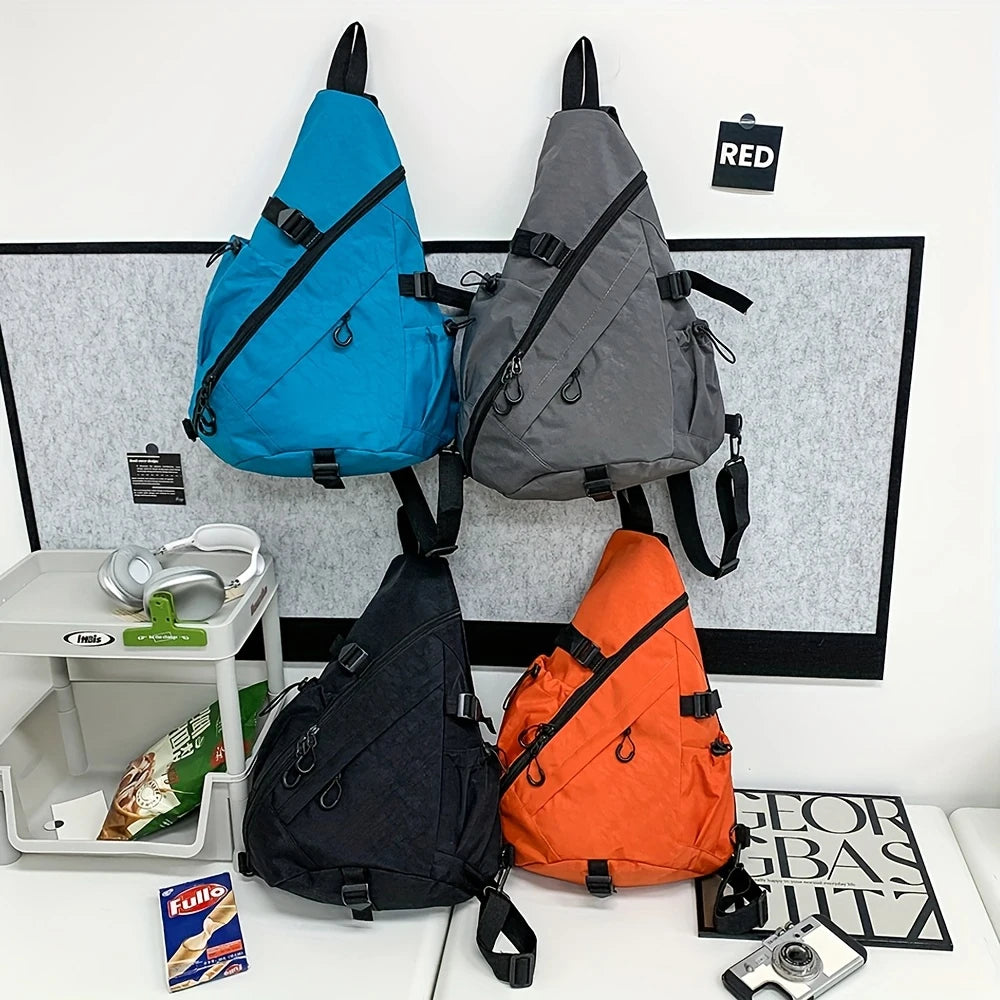 Bolso de pecho de gran capacidad, bolso de hombro deportivo, bolso de ciclismo, bolso de trabajo, nuevo bolso cruzado funcional y versátil