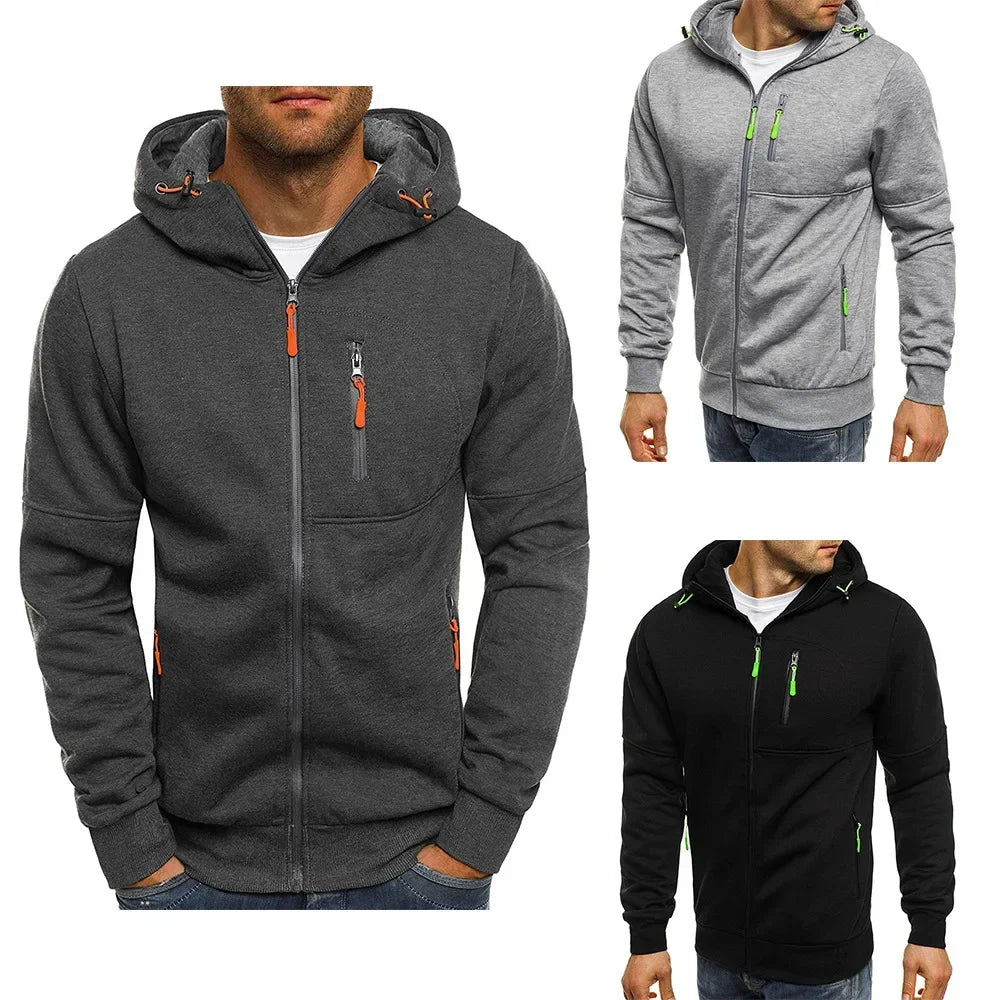 Chaqueta con Capucha y Cremallera para Hombre | Deportiva Urbana