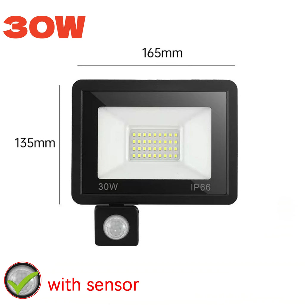 Reflector LED con Sensor de Movimiento IP66 para Exteriores 10W-50W