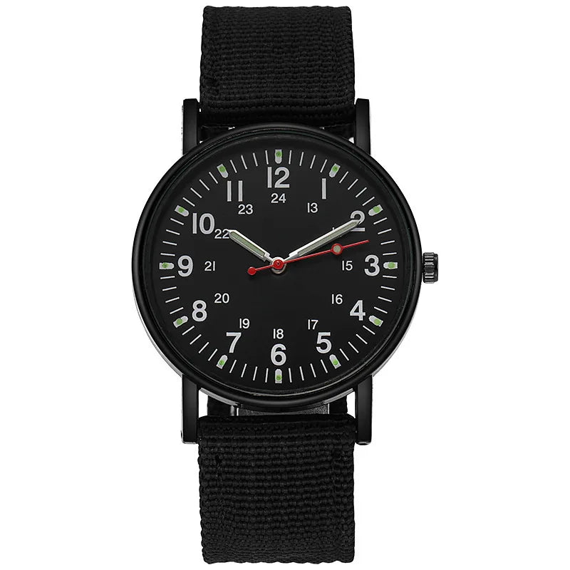 Relojes militares YIKAZE para hombre, relojes deportivos luminosos resistentes a los golpes para hombre, correa de lona, reloj de pulsera Simple de cuarzo para exteriores para hombre