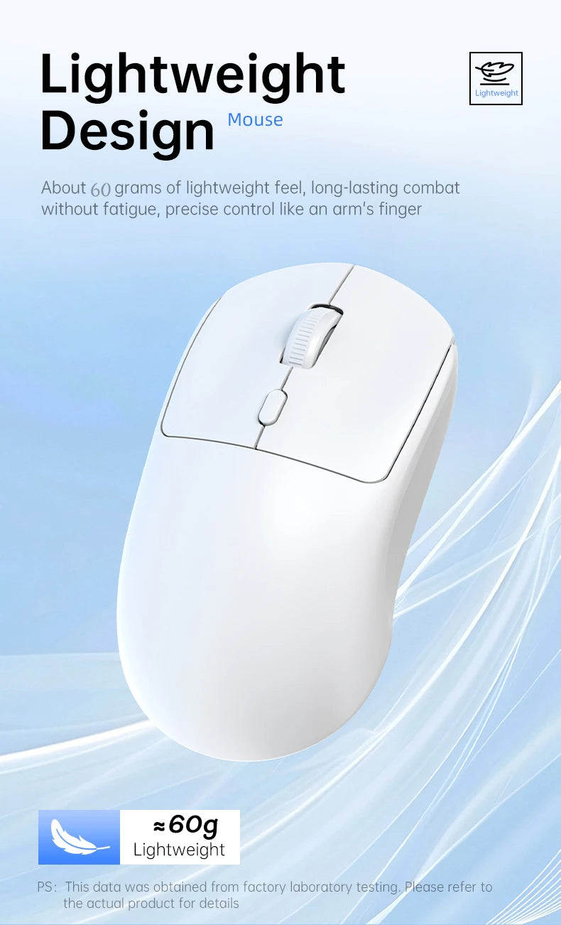 Ratón inalámbrico de 2,4G, USB, Bluetooth, ligero, 1600 DPI, ergonómico, silencioso, para juegos, Macbook, escritorio, portátil, iPad