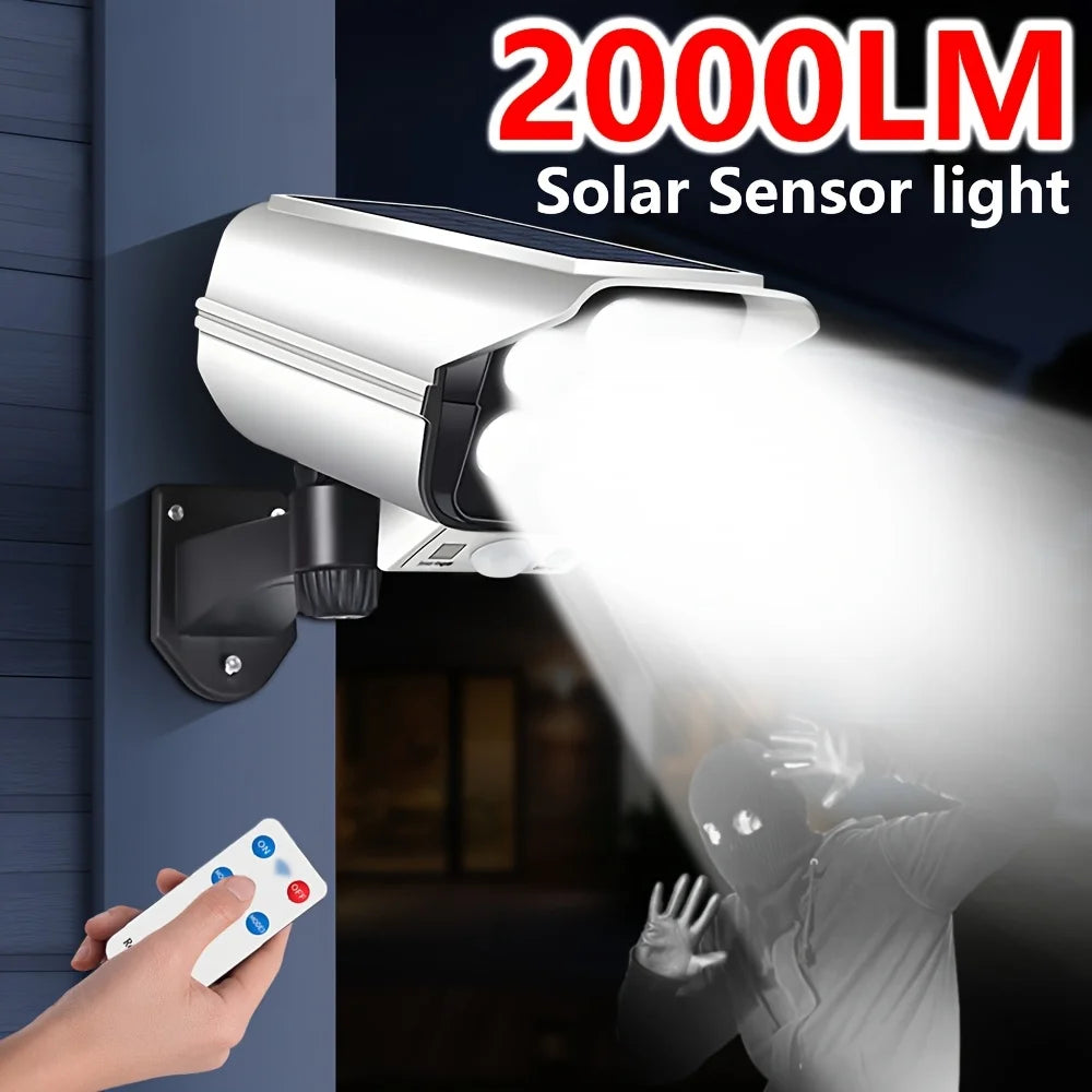 Luces Solares 77LED con Sensor de Movimiento y Control Remoto