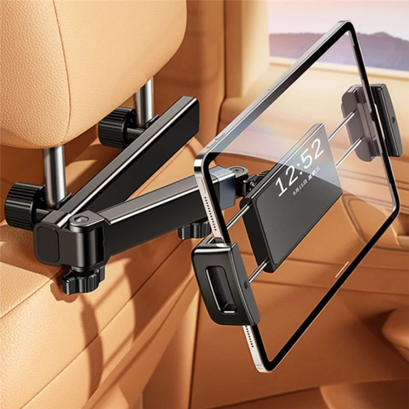 Soporte Giratorio de 360 Grados X49A para Reposacabezas de Coche, para Teléfonos/Tabletas de 6-12.9 Pulgadas, Soporte Telescópico Giratorio para Coche
