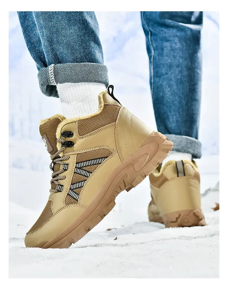 Botas de senderismo forradas para hombre con suela antideslizante y resistente