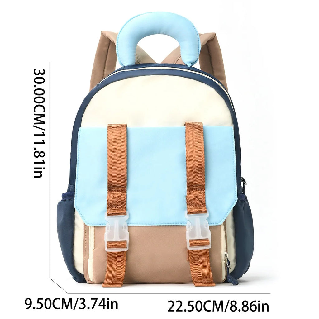 Mochila infantil a juego de colores, bonita mochila escolar para jardín de infantes, mochila de viaje de ocio con colores contrastantes