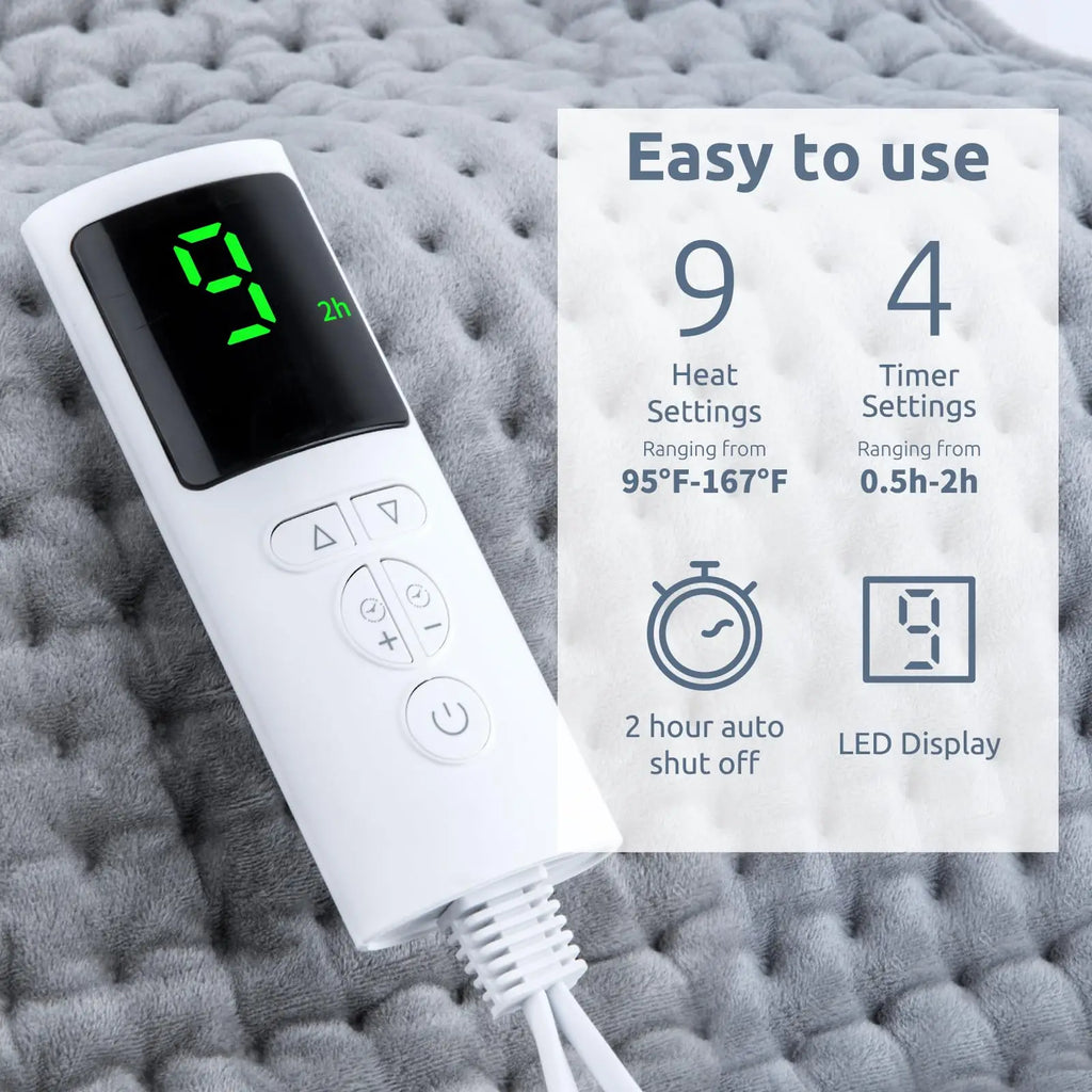 Masajeador Eléctrico de Cuello con Compresa Caliente 9 Niveles