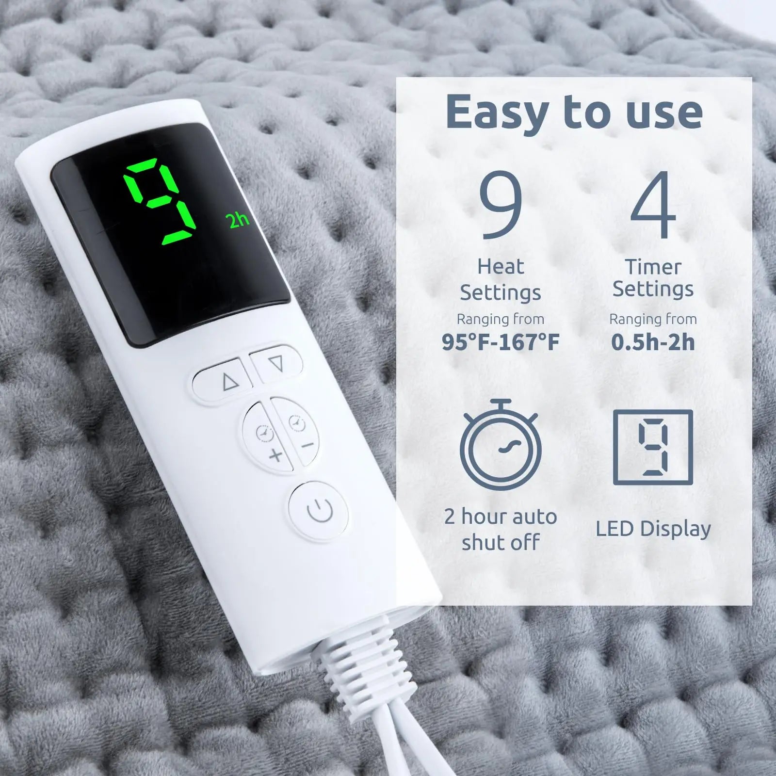 Masajeador Eléctrico de Cuello con Compresa Caliente 9 Niveles