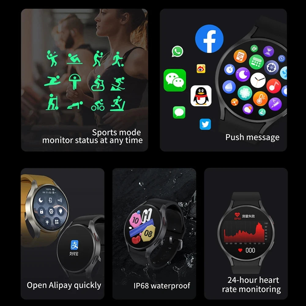 Reloj inteligente con seguimiento GPS para hombres y mujeres, reloj inteligente deportivo con frecuencia cardíaca, Bluetooth, llamada, NFC, IP68, resistente al agua, brújula, Smartwatch 7 Mini