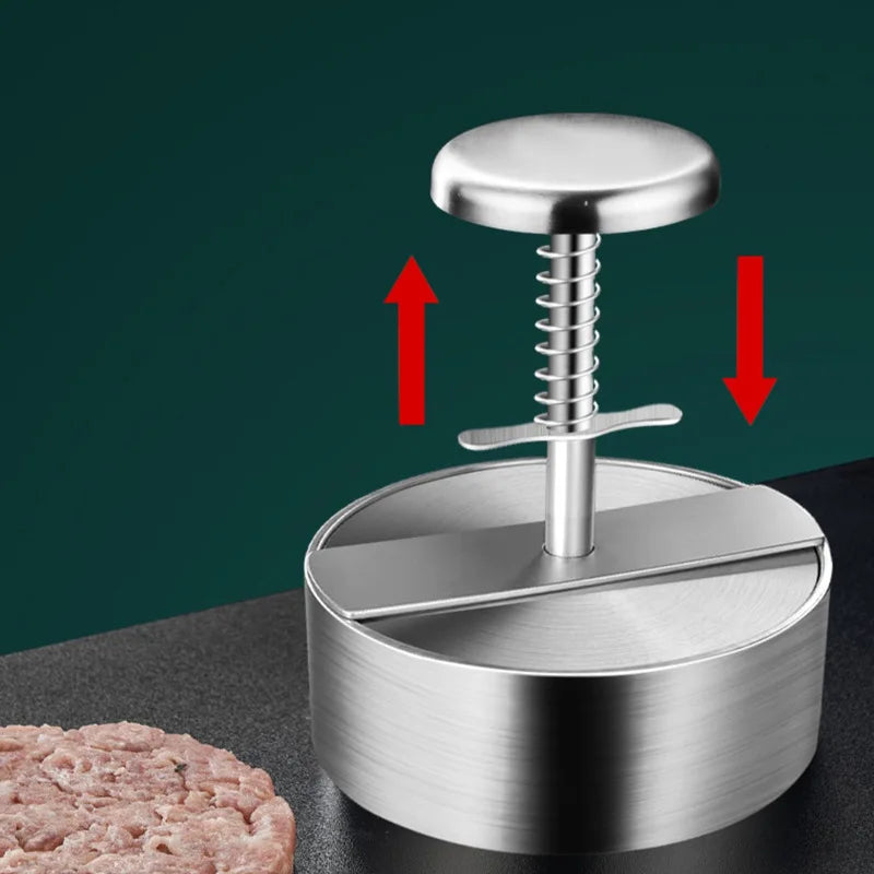 Prensa de carne para hamburguesas de acero inoxidable 304, molde para hacer hamburguesas, herramienta Manual para hacer pasteles, parrilla, carne, carne, cerdo, arroz, moldes para hacer prensa