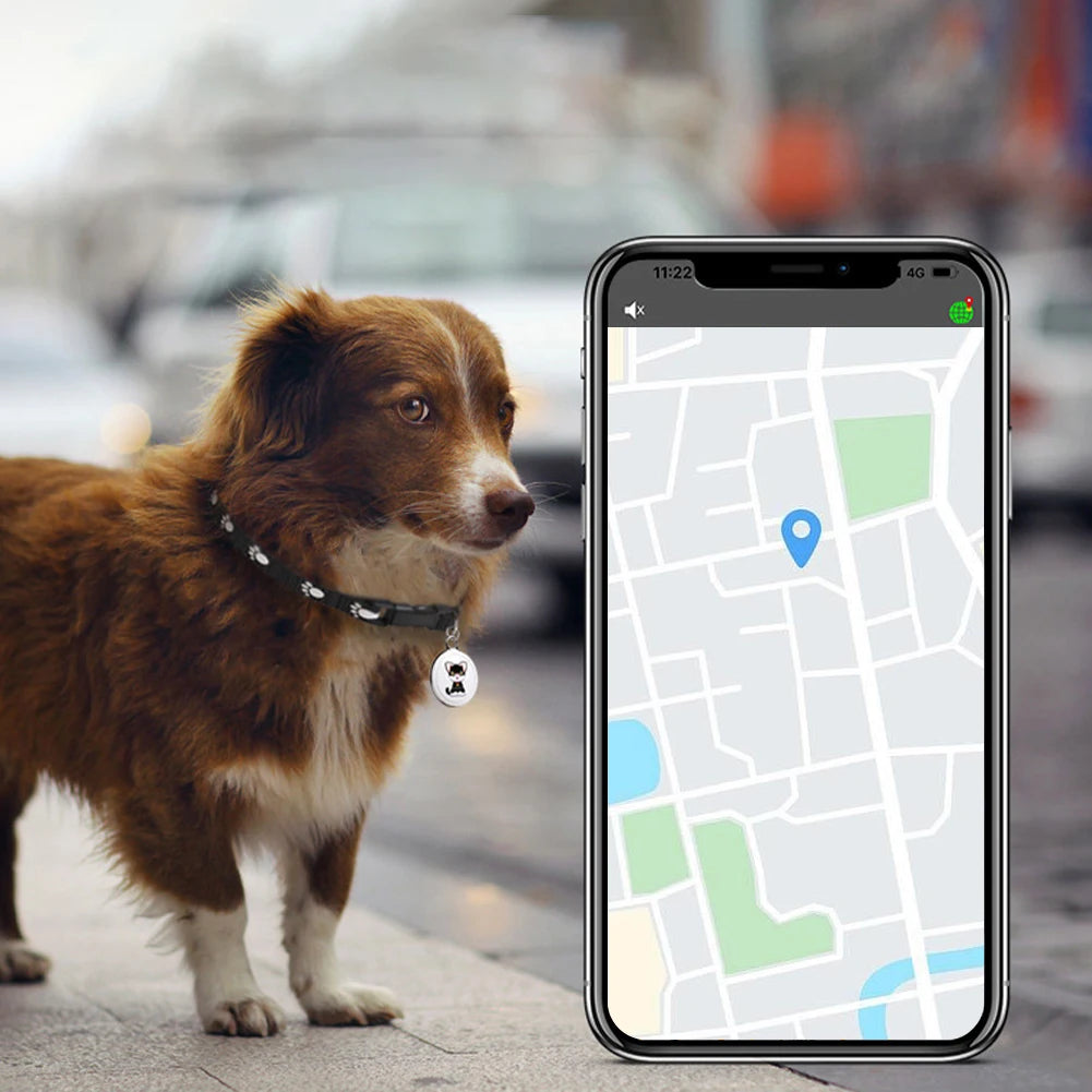 Localizador GPS antipérdida, dispositivo de seguimiento GPS compatible con Bluetooth, rastreador de actividad inteligente resistente al agua para perros y gatos
