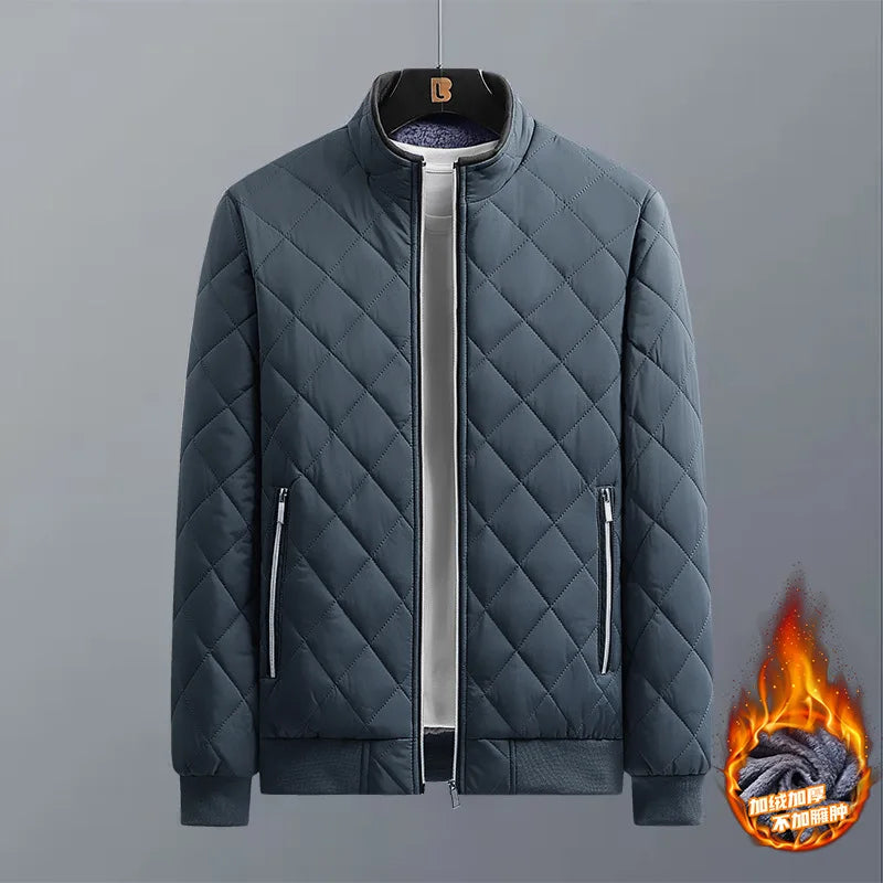 Chaqueta Bomber para Hombre, Forro Polar, Estilo Casual