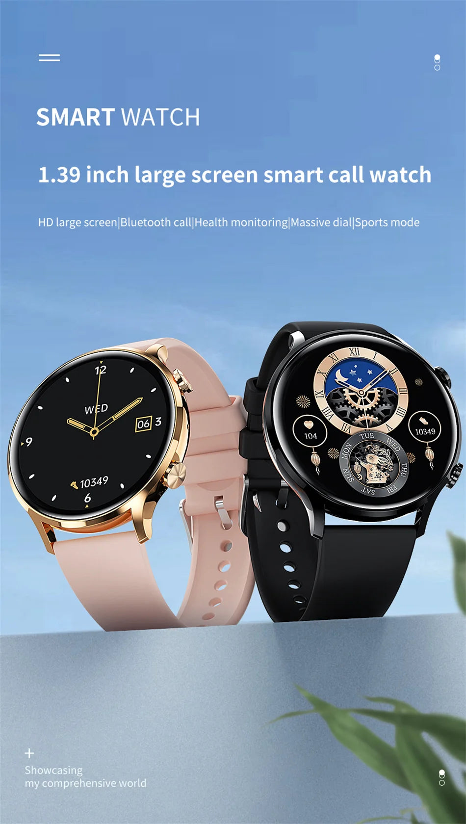 Reloj Inteligente 2026 para Mujer, Pantalla AMOLED HD, Siempre Encendida, Llamadas Bluetooth, Resistente al Agua IP68, GPS, Reloj Inteligente para Hombre, Compatible con Android e iOS