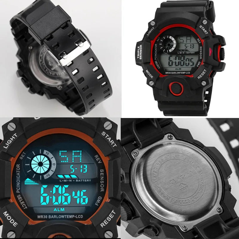 Reloj Digital LED YIKAZE para hombre, relojes deportivos para hombre, reloj electrónico para Fitness, relojes deportivos militares multifunción, reloj, regalos para niños