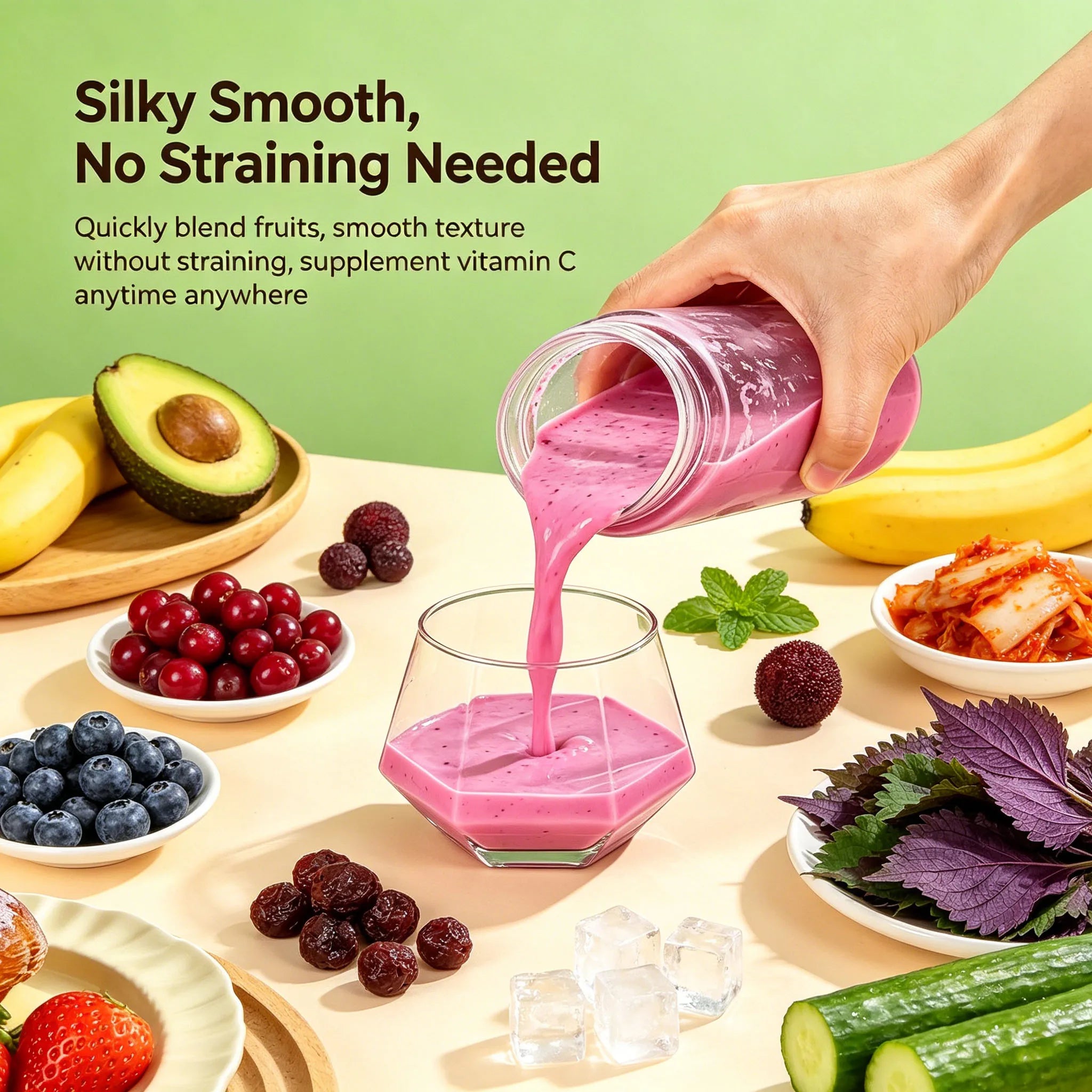 Licuadora Portátil USB con 18 Cuchillas Recargable