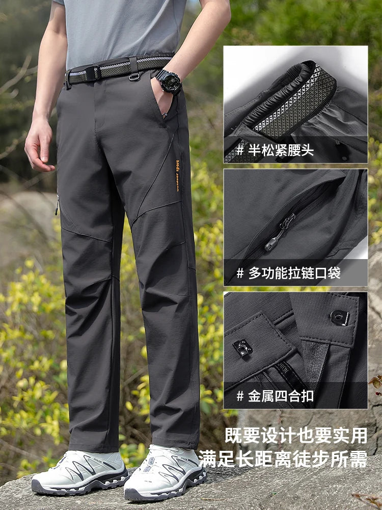 Pantalones de Montañismo Transpirables para Hombre, Verano Outdoor