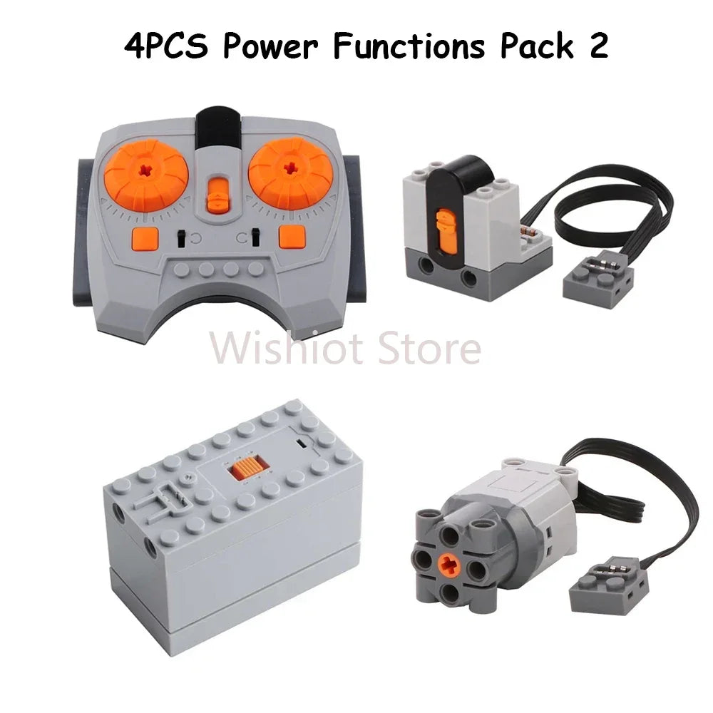 Funciones de energía técnica MOC compatibles con Legoeds, Motor M 8883, Control remoto modificado, grupo de energía, tren, caja de batería de litio 9686