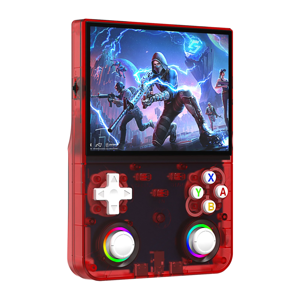Consola portátil retro R36 Ultra X: 1 GB de RAM, WiFi 2.4G, más de 30 emuladores, altavoces duales, soporte de vibración y carga por USB-C.