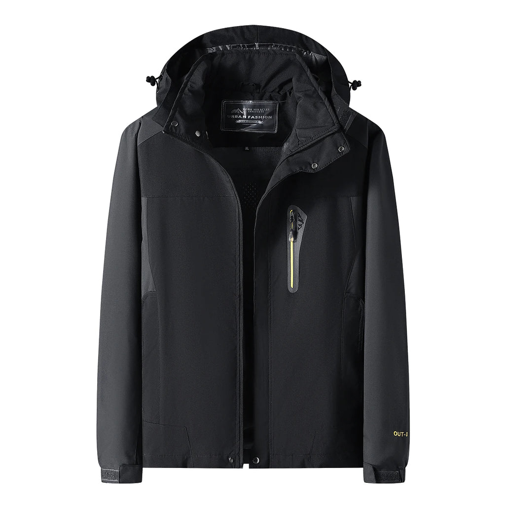 Chaqueta de senderismo impermeable para hombre, cortavientos a prueba de viento de gran tamaño, Camping, caza, correr, senderismo, pesca, abrigo para hombre al aire libre