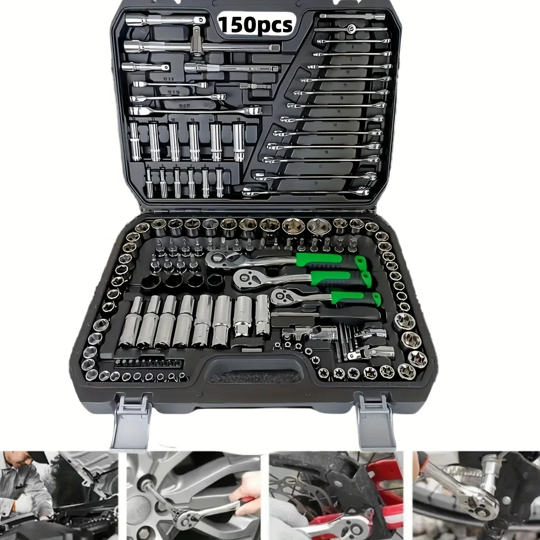 Kit de Herramientas Mecánicas para Automóvil 150 Piezas