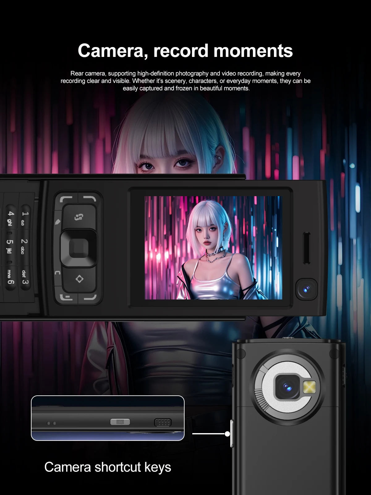SERVO N95 PRO Slider teléfono móvil 2 SIM llamada grabación velocidad Dial Magic Voice Video Player linterna 2G GSM características teléfonos móviles