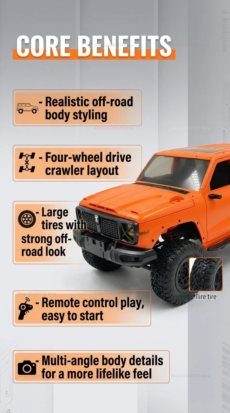 Crawler RC a escala 1/12 MN-300: camión todoterreno 4x4 con control remoto de 2,4 GHz. Modelo MN300 para niños y adultos, ideal como regalo para aficionados
