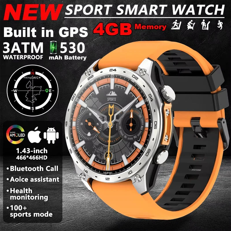 Reloj Inteligente HD300 Pro con GPS Offline, Memoria 4GB y Linterna