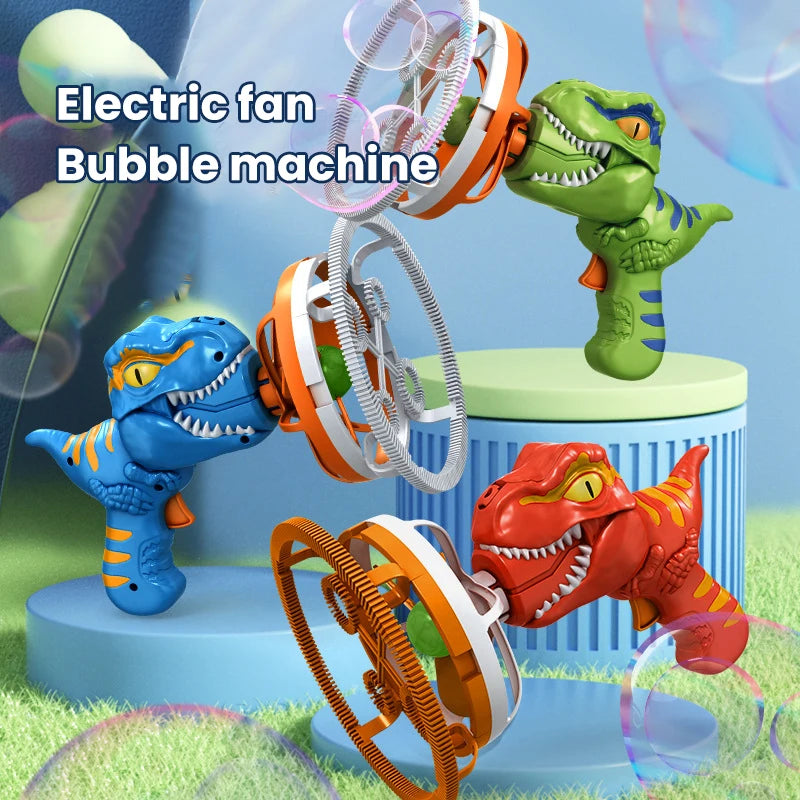 Pistola de Burbujas Automática Dinosaurio para Niños Exterior